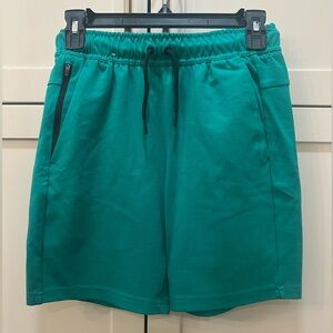 Boys Teal Performance Drawstring Shorts- 10/12